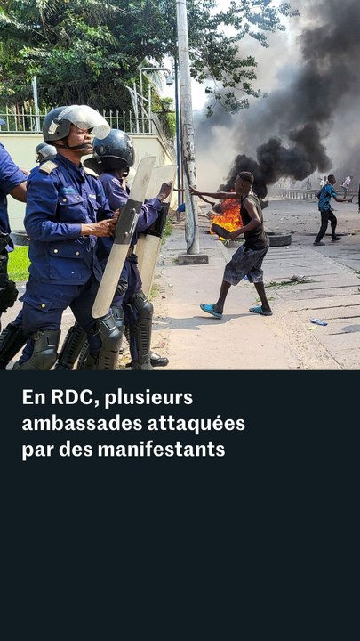 RDC : l'ambassade de France attaquée par des manifestants