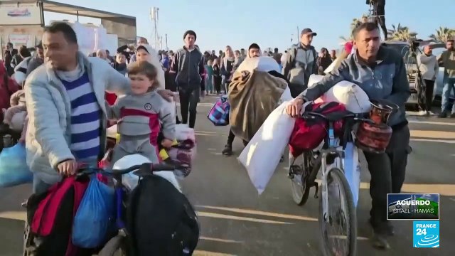 Palestinos regresan a Franja de Gaza tras 15 meses de guerra y desplazamiento forzoso