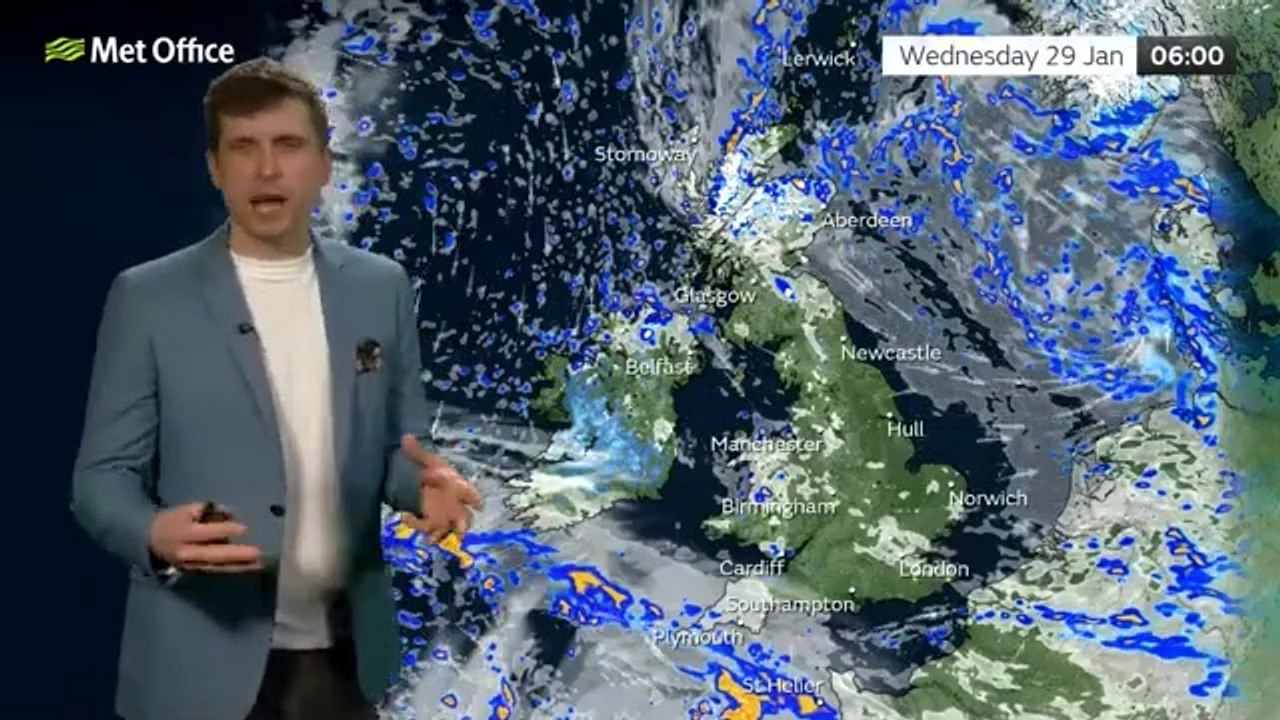 Met Office forecast for the remainder of the week