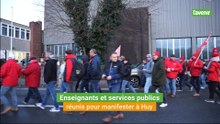 Enseignants et services publics réunis pour manifester à Huy