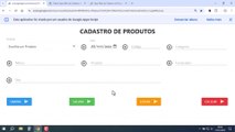 Planilhas Google | Página Web App de Cadastro de Produtos