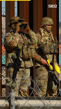 Los marines de Estados Unidos refuerzan el muro de la frontera con México