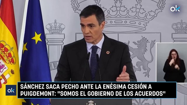 Sánchez saca pecho ante la enésima cesión a Puigdemont Somos el Gobierno de los acuerdos