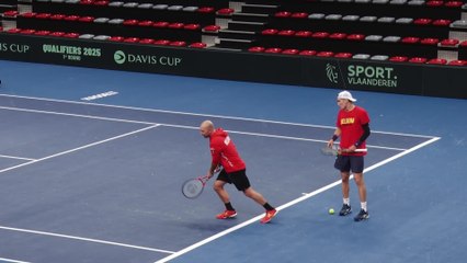 Coupe Davis : la Belgique prépare son duel avec le Chili à Hasselt