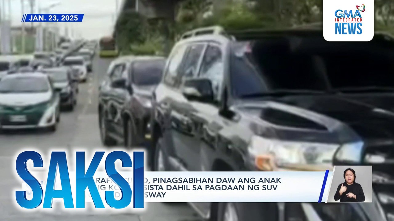 Sen. Raffy Tulfo, pinagsabihan daw ang anak niyang kongresista dahil sa pagdaan ng SUV nito sa EDSA busway | Saksi