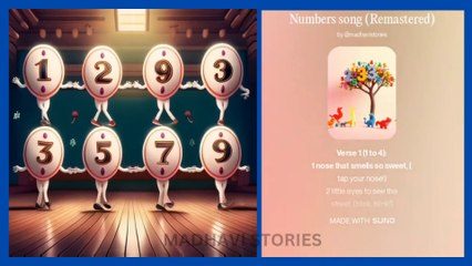 1 to 12 Numbers Song for kids| Let's count and sing| #song #rhymes #funforkids #shorts #trending