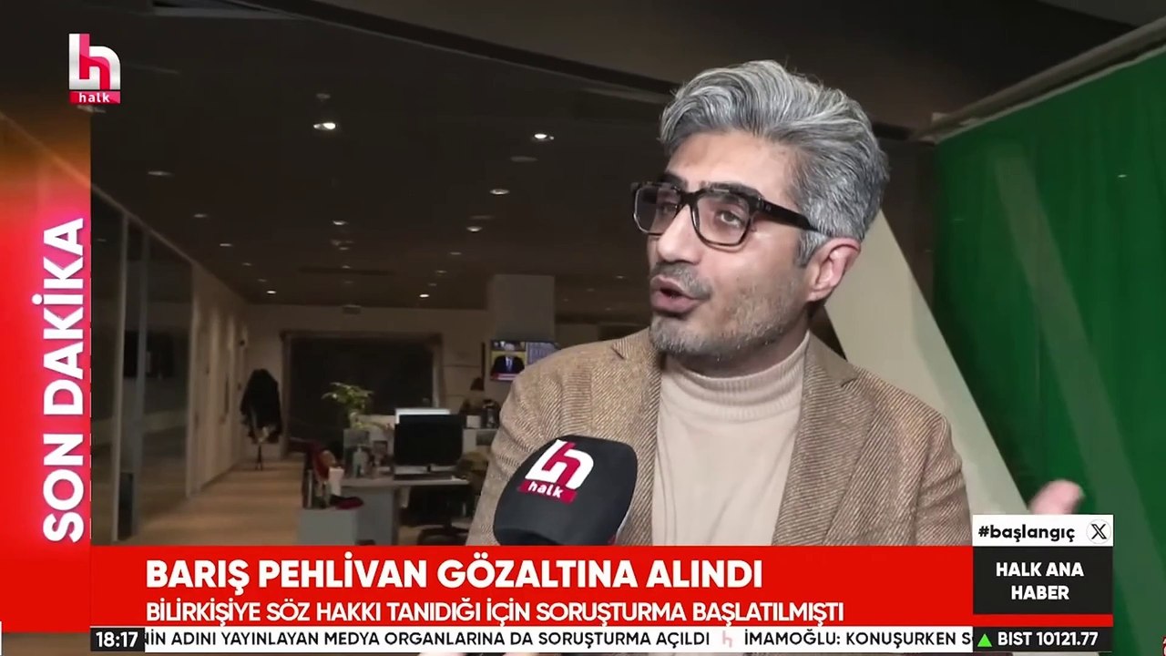 Gazeteci Barış Pehlivan Halk TV binasında gözaltına alındı