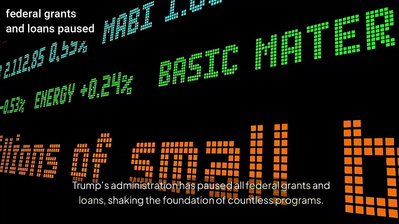 Alarm as Trump administration pauses all federal spending on grants and loans #trump #donaldtrump