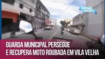 Guarda Municipal persegue e recupera moto roubada em Vila Velha