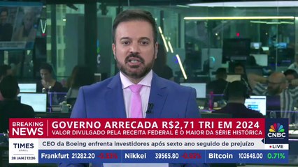 BREAKING NEWS: governo Lula arrecada R$ 2,71 trilhões em 2024, segundo Receita Federal
