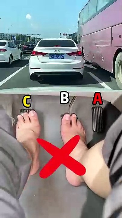 Novice drivers must learn the emergency braking method of manual transmission cars_ _car _driving(720P_60FPS)