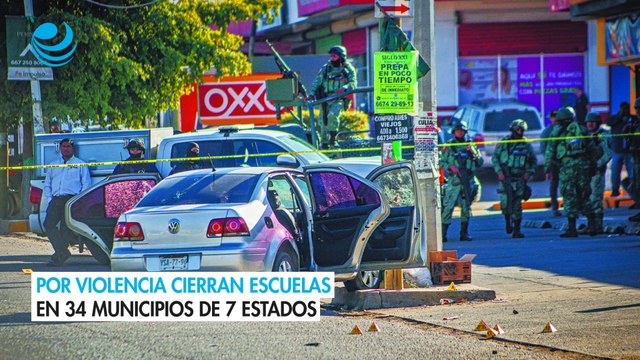 Por violencia cierran escuelas en 34 municipios de 7 estados