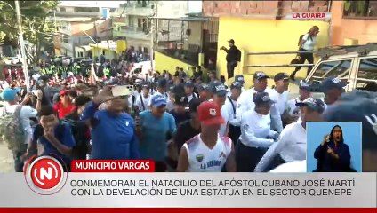 La Guaira | Develada estatua de José Martí para conmemorar natalicio del apóstol cubano