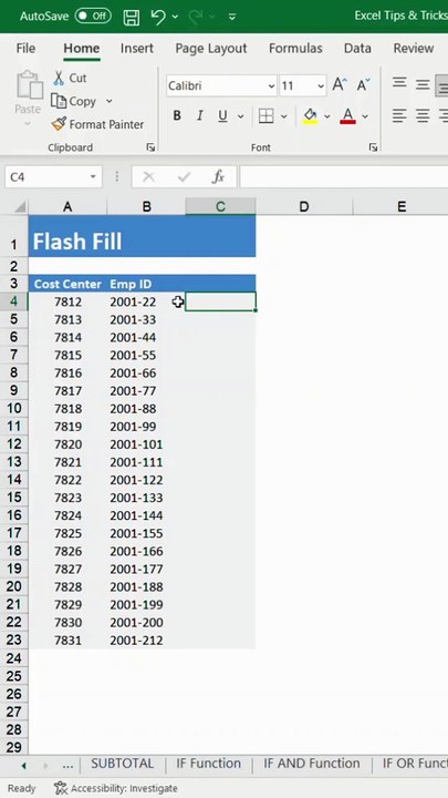 How to Use Flash Fill in Excel for Full Names | Quick Excel Tips & Tricks