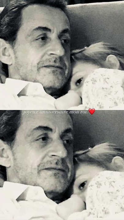 La story partagée par Giulia Sarkozy sur Instagram pour l'anniversaire de son père, Nicolas Sarkozy.
