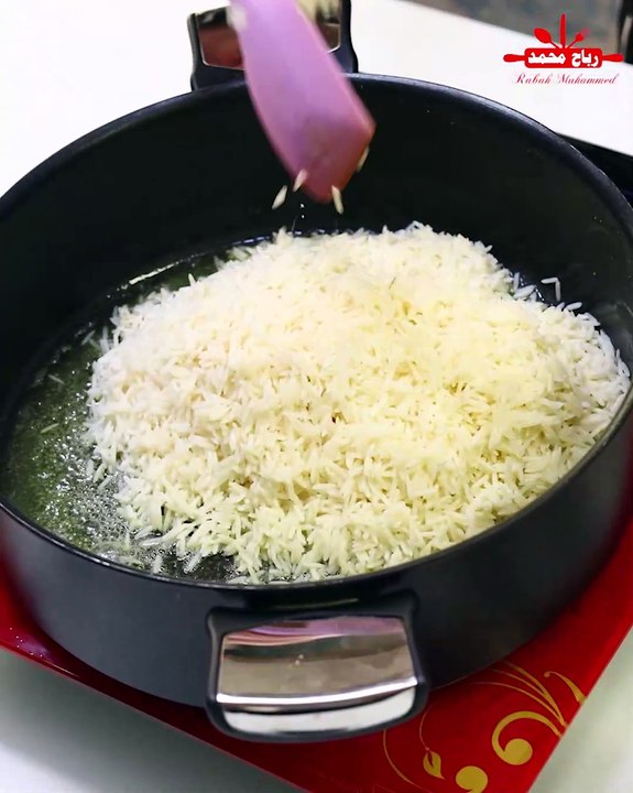 طريقة عمل أرز بسمتي أبيض المفلفل مثل المطاعم مع رباح محمد