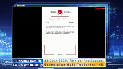 28 Ocak 2025, Türkiye, Azerbaycan, Özbekistan Üçlü Toplantısı Hk.