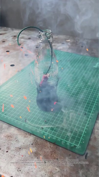 Firework and cola what will happen next 💥🥤🎇??