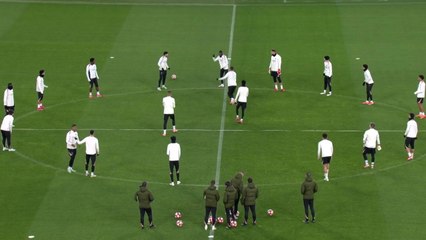 PSG training as they look to seal UCL play-off spot at Stuttgart