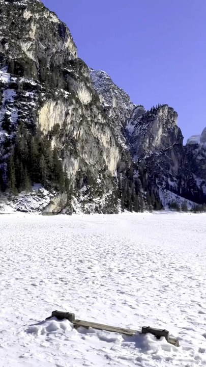 LE FROID est arrivé au Lac de Braies