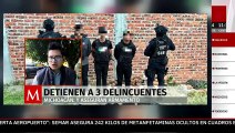 Detienen a tres delincuentes con armamento y equipo táctico en Michoacán