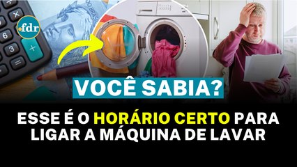 VOCÊ SABIA? Esse é o HORÁRIO CERTO para ligar a máquina de lavar e ECONOMIZAR ENERGIA