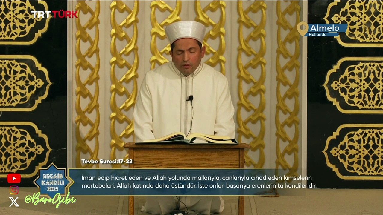 Regaib Kandili | Hollanda | Almelo Yunus Emre Camii (2 Ocak 2025)