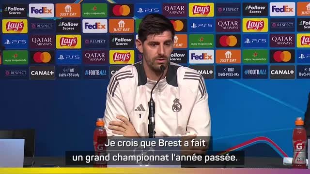 Real Madrid - Courtois : Brest est une équipe forte