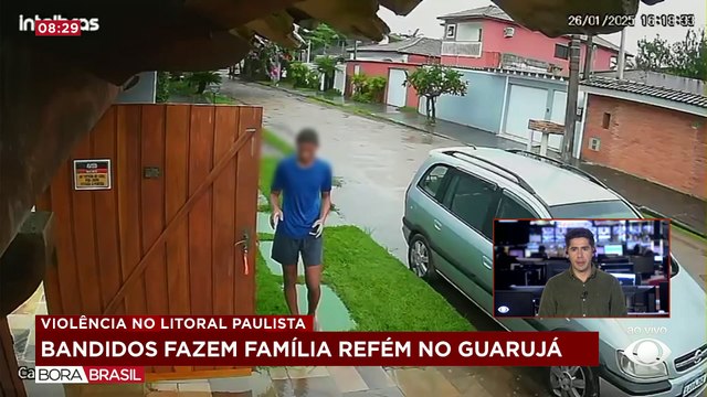 Bandidos invadem casa e fazem família refém no Guarujá (SP)
