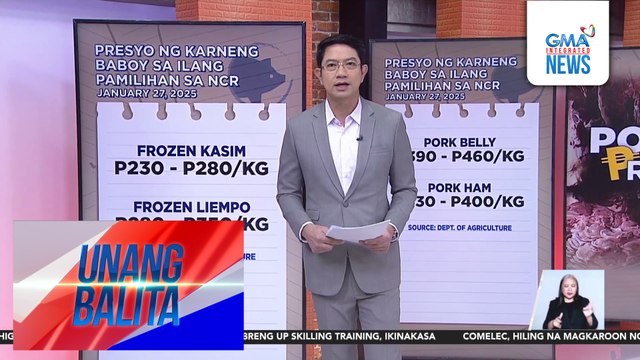 Presyo ng karneng baboy sa ilang pamilihan sa NCR (as of January 27, 2025) | Unang Balita