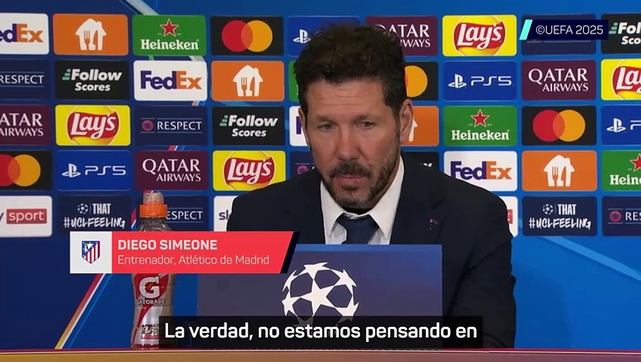 Simeone: "Meterse entre los ocho es difícil y lo va a ser"