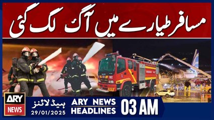 Fire Breaks Out on Passenger Plane | ARY News 3 AM Headlines | 29th JAN 2025