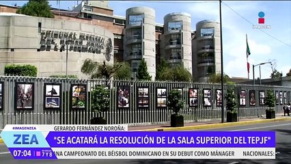 "Se acatará la resolución de la Sala Superior del TEPJF": Gerardo Fernández Noroña