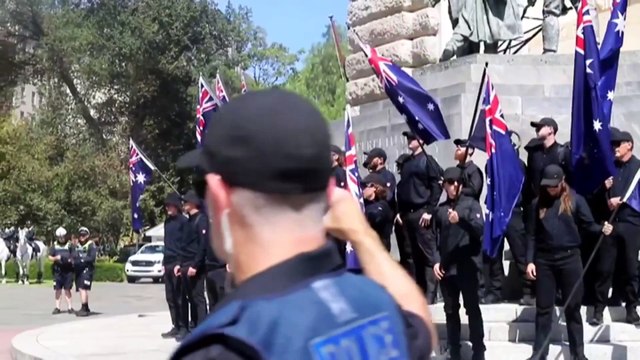 More than a dozen neo-Nazis appear in Adelaide court after Australia Day protest at war memorial
