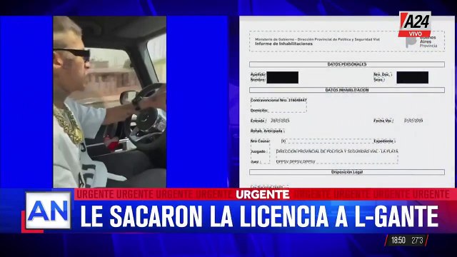 A24.com - 🔴NUEVO ESCÁNDALO PARA L-GANTE： LE SACARON LA LICENCIA DE CONDUCIR Wanda Nara publicó