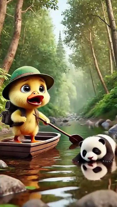 Panda and duck