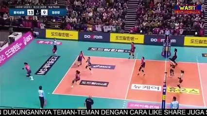 Momen Headshot Megawati ke Pemain Korea!🔥 Set 1 yang Bikin Terpukau! 🏐
