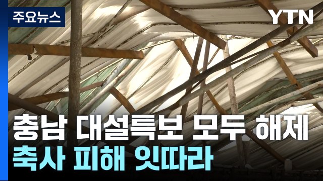 충남 대설특보 모두 해제...축사 피해 잇따라 / YTN