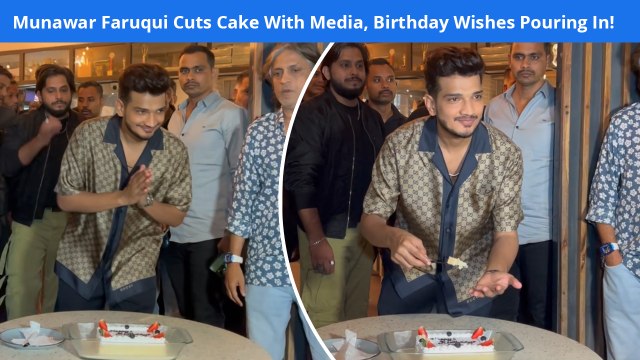 It's Munawar Faruqui's Birthday! Joins Media for a Cake Cutting Celebration Amid Lavish Party!
