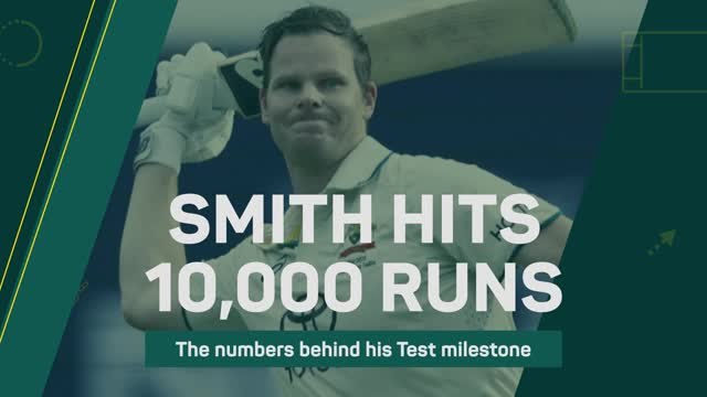 Milestone maker - Steve Smith reaches 10,000 Test runs