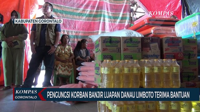4 Hari di Tenda Pengungsian, Warga Korban Banjir Luapan Danau Limboto Akhirnya Terima Bantuan
