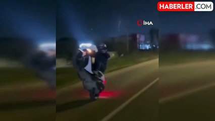Tehlikeli Motosiklet Sürücüsü Yakalandı, Hem Motorundan Hem de Ehliyetinden Olmuştu