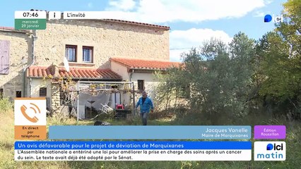 Un avis défavorable pour la déviation de Marquixanes