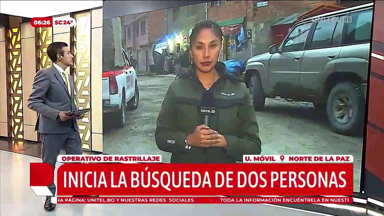 Comienzan con el rastrillaje en la carretera a los Yungas en la búsqueda de dos adultos mayores reportados como desaparecidos