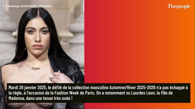 Pour Saint Laurent, Charlotte Gainsbourg affiche de larges épaules et Lourdes, la fille de Madonna, ne cache rien