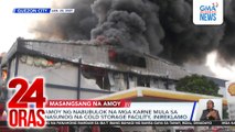Amoy ng nabubulok na mga karne mula sa nasunog na cold storage facility, inireklamo | 24 Oras
