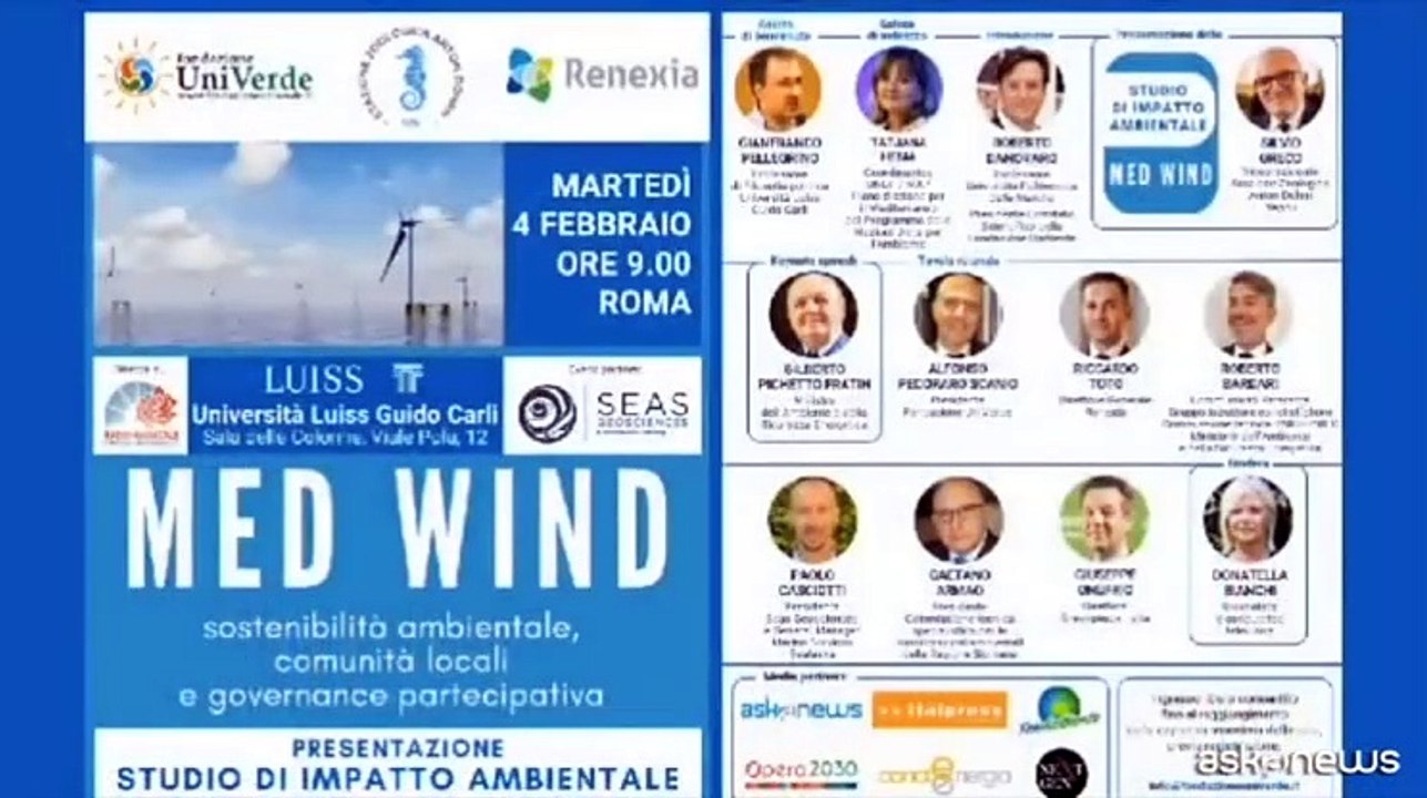 Med Wind, Pecoraro: sostegno rinnovabili nel rispetto territori