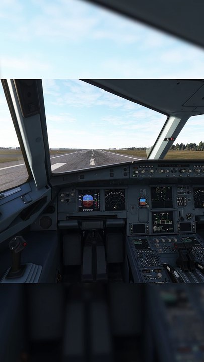 Cockpit View Takeoff Orbit A320neo at Stansted International Airport (EGSS), London, United Kingdom