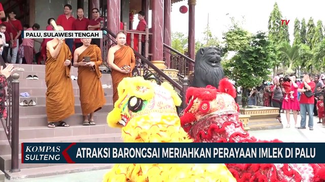 Atraksi Barongsai Meriahkan Perayaan Imlek di Palu