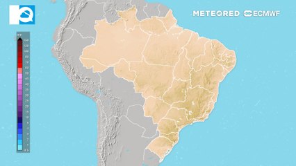 Previsão de acumulados totais de chuva até Sábado (01).